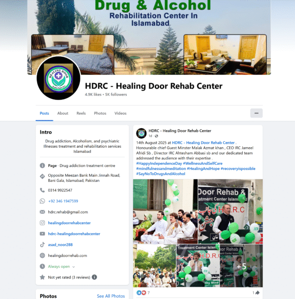 HDRC-Healing-Door-Rehab-Center-Islamabad-Facebook