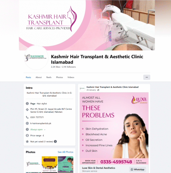 Kashmir-Hair-Transplant-Aesthetic-Clinic-Islamabad-Facebook
