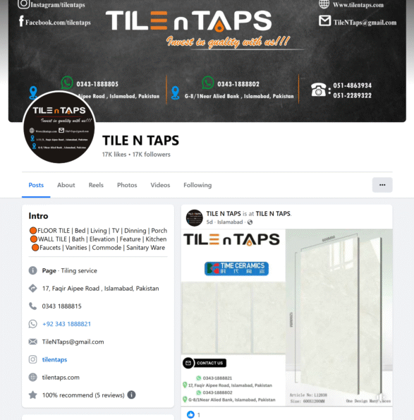 TILE-N-TAPS-Islamabad-Facebook