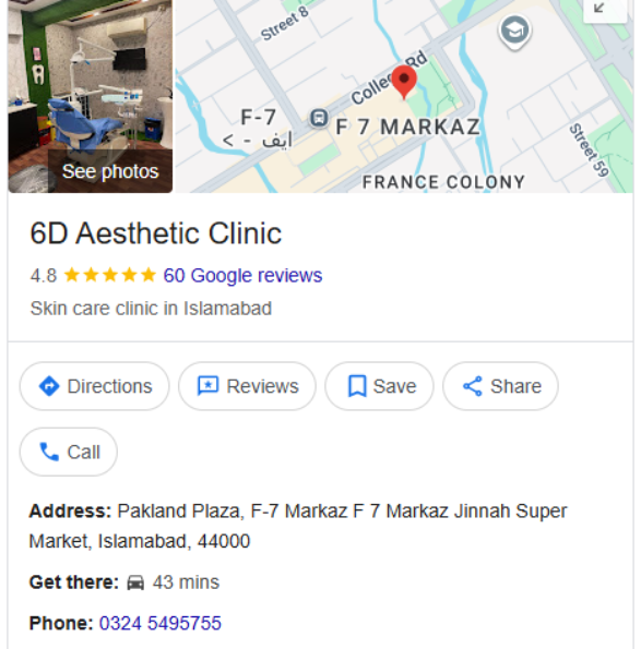 6D Aesthetic Clinic (GBP Local SEO)
