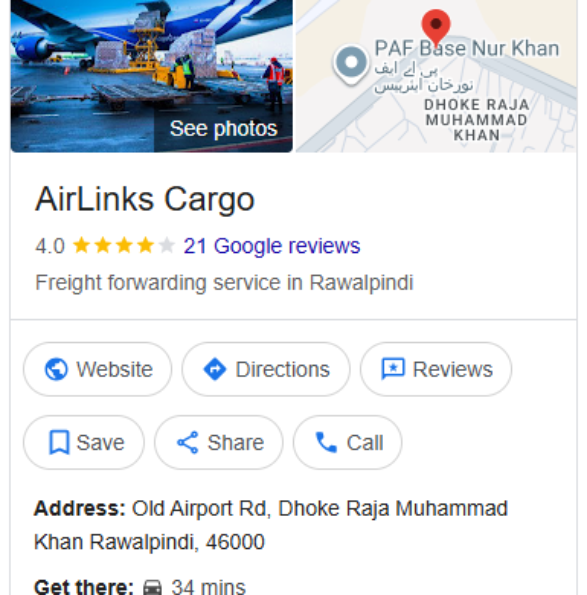 AirLinks Cargo (GBP Local SEO)