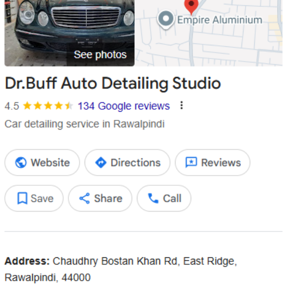 Dr Buff Autodetailing studio (GBP Local SEO)