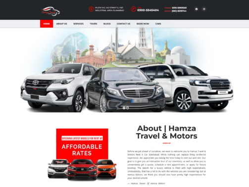 Hamza Travel & Rent a Car (Web Dev)