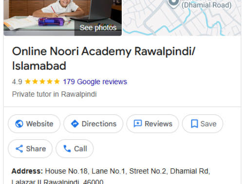 Online Noori Academy Rawalpindi Islamabad (GBP Local SEO)