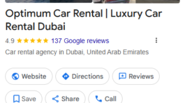 Optimum Car Rental Luxury Car Rental Dubai (GBP Local SEO)