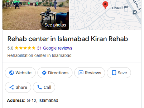 Rehab Center in Islamabad Kiran Rehab (GBP Local SEO)
