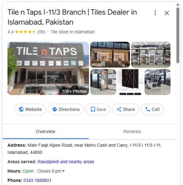 Tile N Taps I-113 Branch (GBP Local SEO)