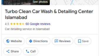 Turbo Clean Car Wash & Detailing Center Islamabad (GBP Local SEO)