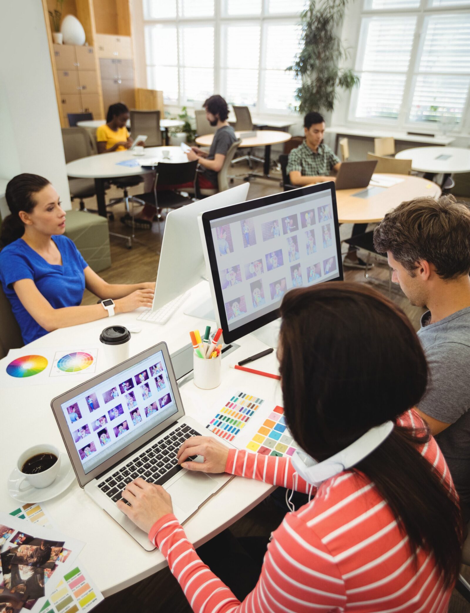 Graphic designers working at their desk