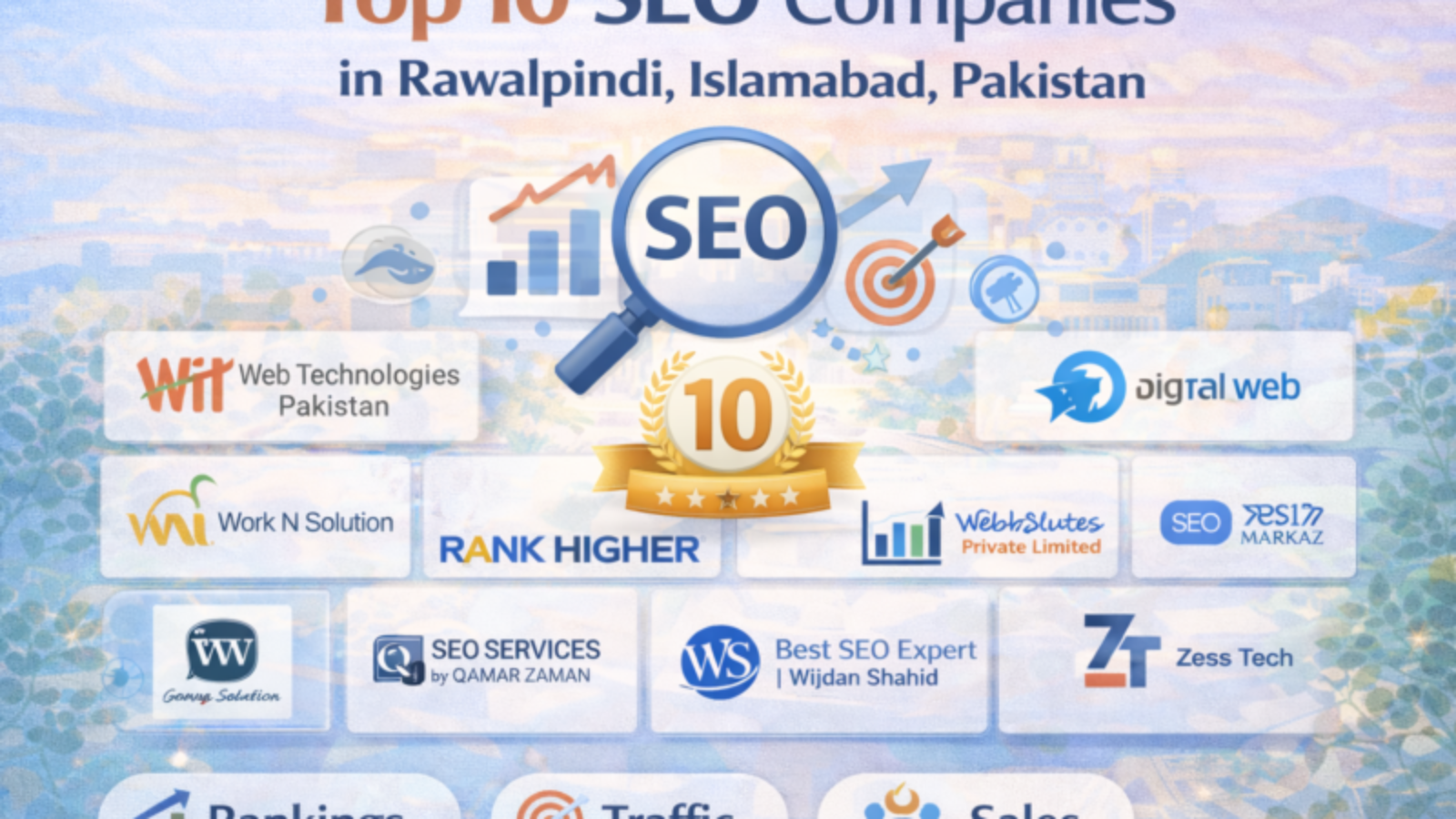 Top 10 SEO Companies in Rawalpindi, Islamabad, Pakistan