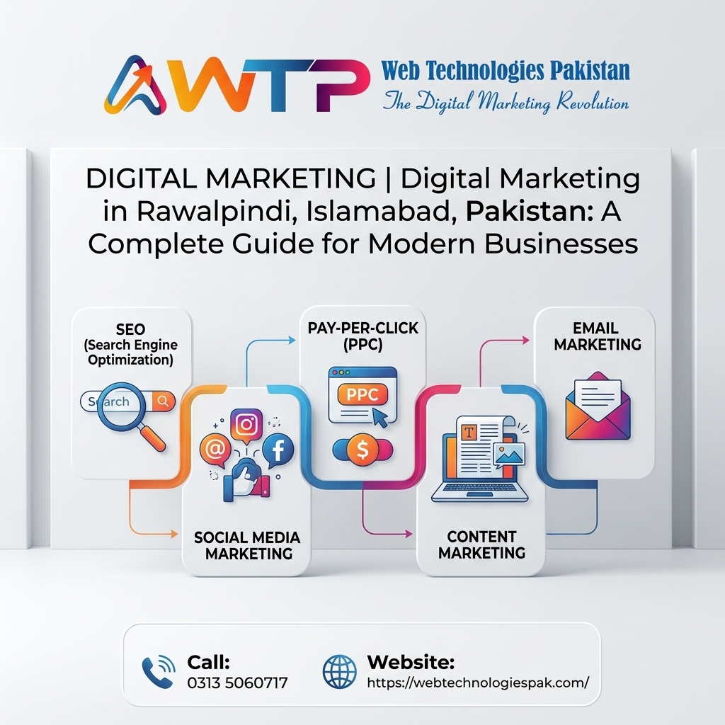 Digital Marketing | Digital Marketing in Rawalpindi, Islamabad, Pakistan: A Complete Guide for Modern Businesses
